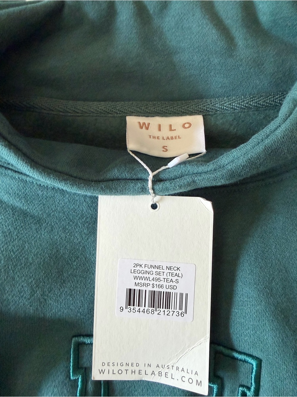 NWT Wilo The Label 2-Piece Funnel Neck Legging Set — Teal = Back to school fit! - Picture 3 of 10